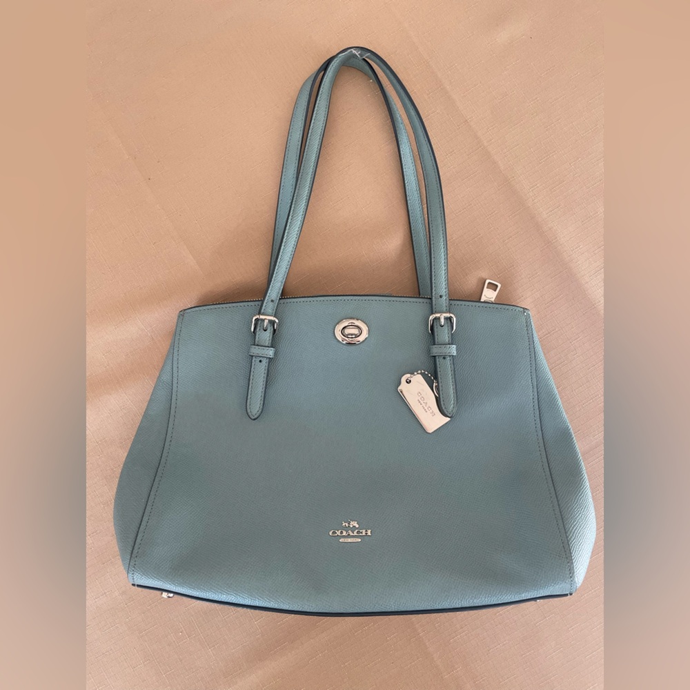 Coach brand Crossgrain Leather Turnlock Carryall (style #33782)